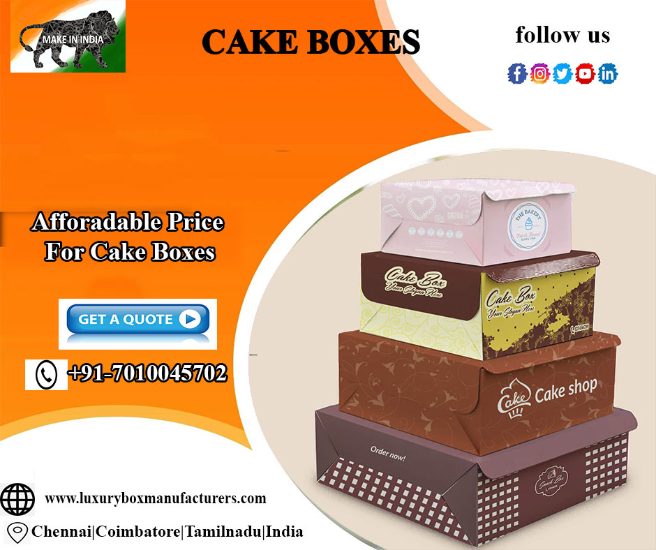 Cake Boxes Manufacturers